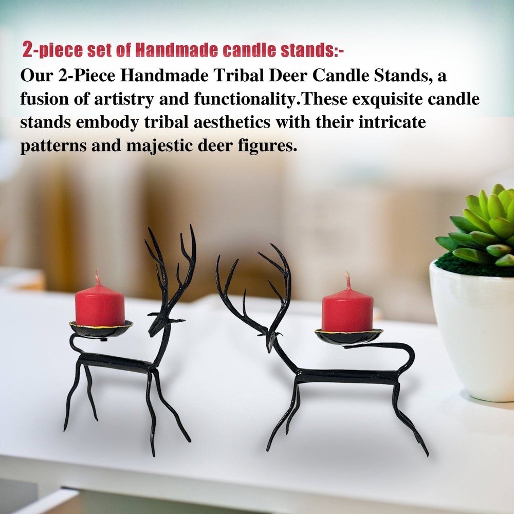 Handmade Deer Candle Stands