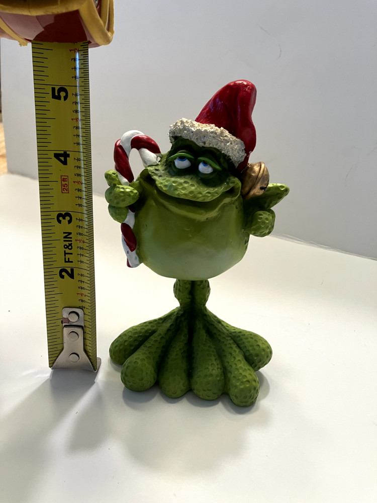 Bobble Head Santa Frog 5"