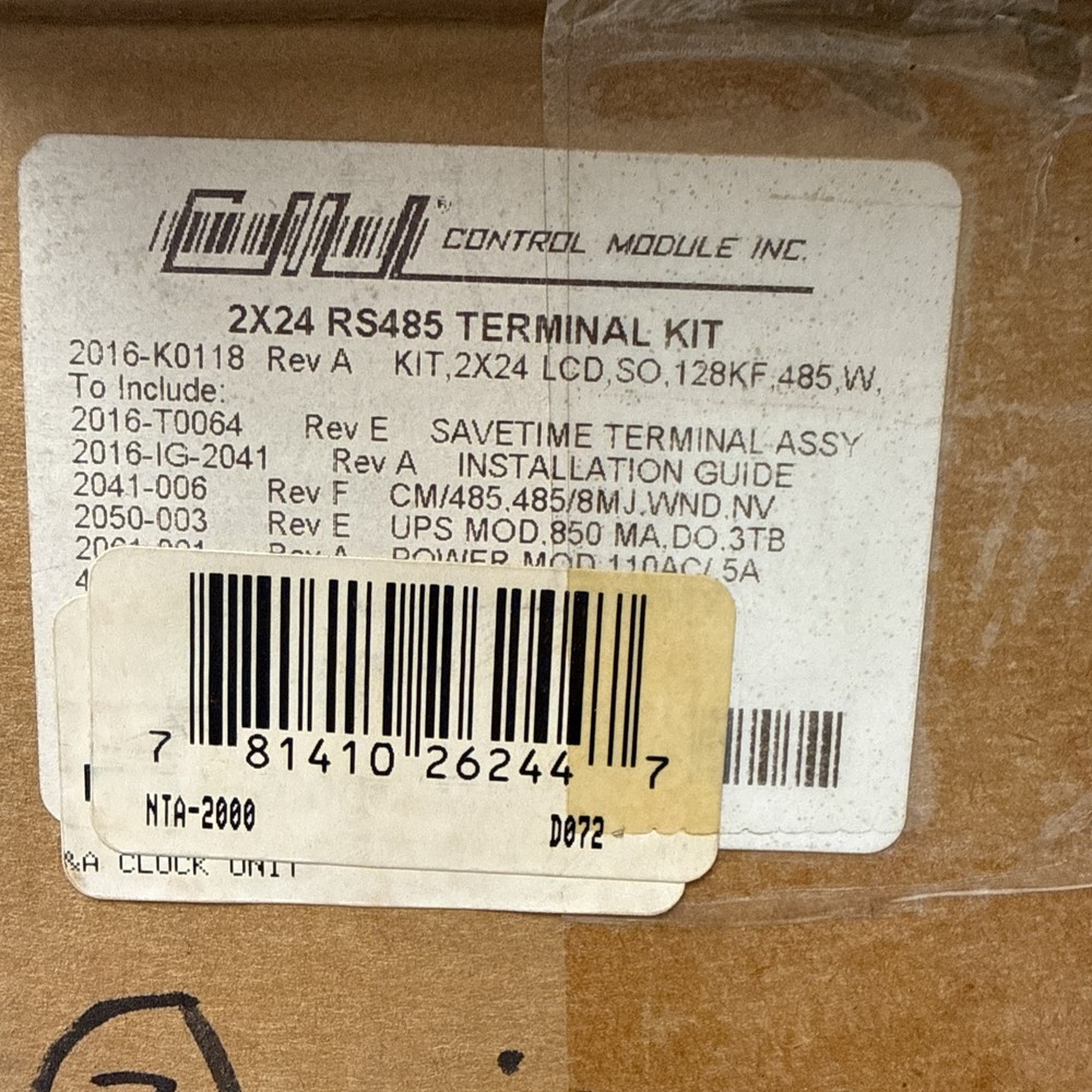 Control Module Inc. SaveTime 2000 Series 2x24 rs485 Terminal Assembly Kit