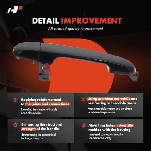 Front Right Passenger Side Exterior Door Handle Compatible with Hyundai