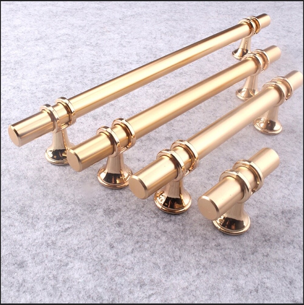 Chrome Cabinet Door Black Silver Gold Handle Kit T Bar Drawer Pull Kitchen