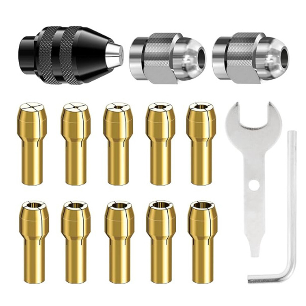 Drill Chuck Collet Set for Dremel Drill Bit Chuck Shank Rotary Tool Quick Change