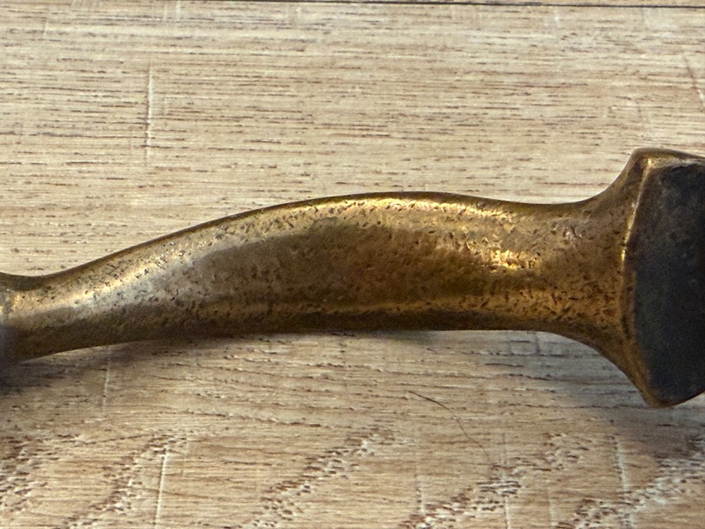 ANTIQUE SOLID BRASS CASEMENT WINDOW HANDLE RECLAIMED
