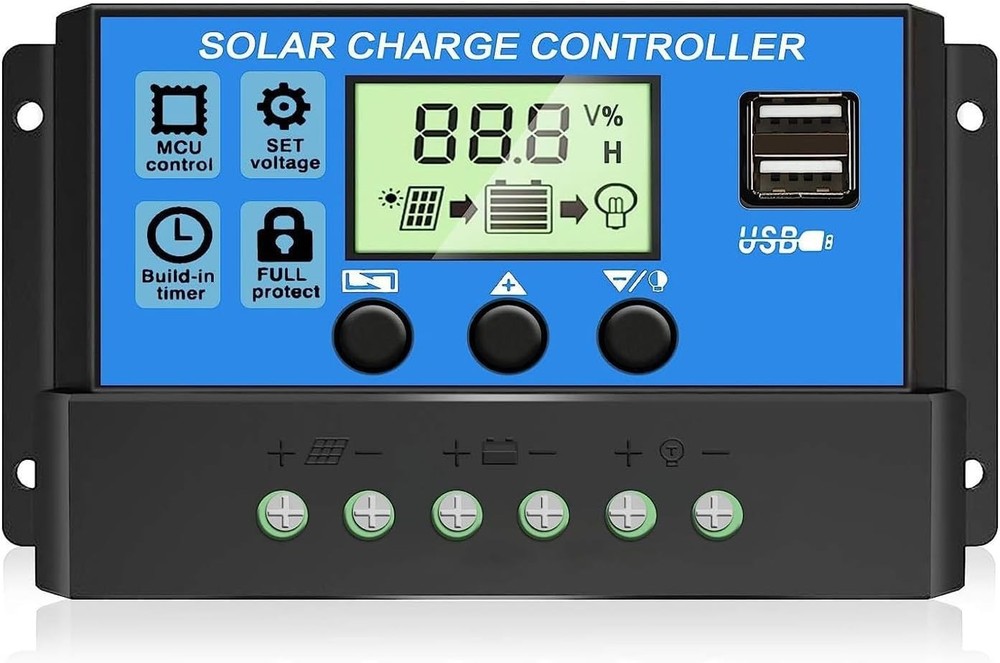 Reliable 30A Solar Controller with Bright LCD, Multiple Load Modes, Easy Setup