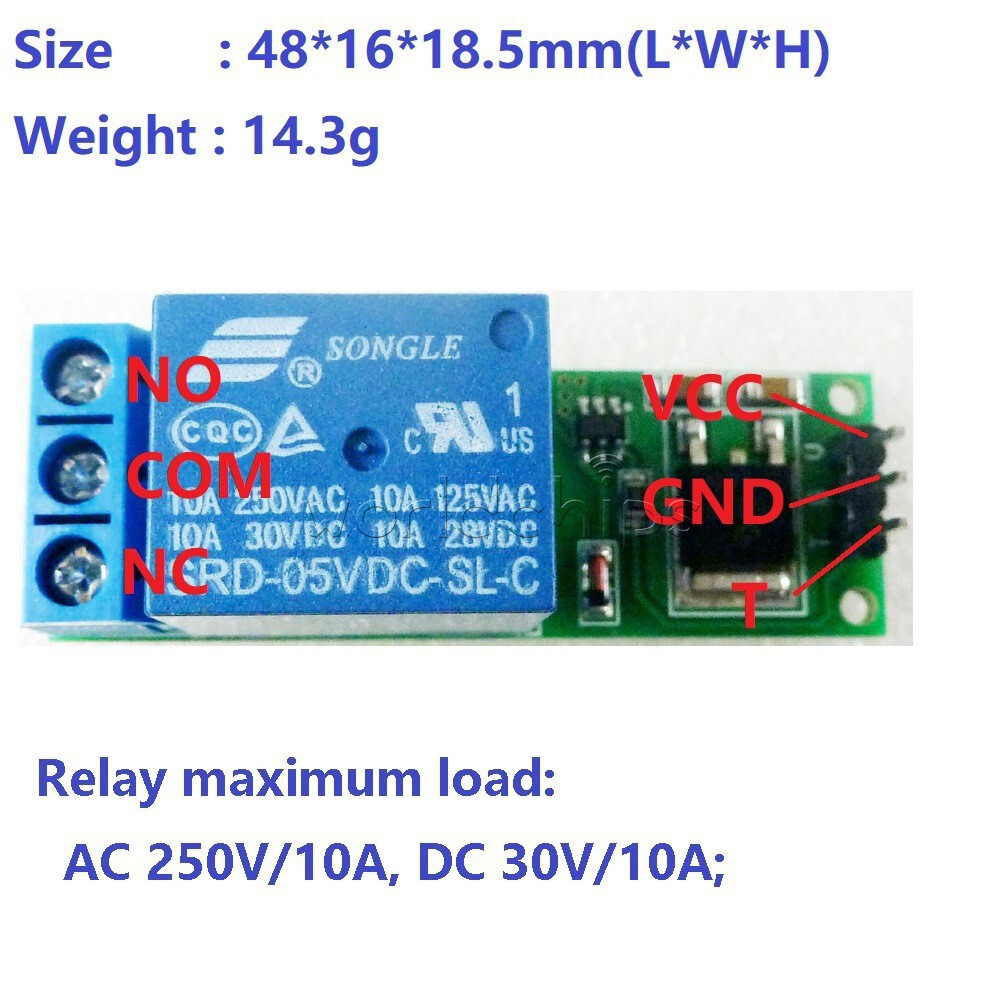 6-24V Flip-Flop Latch Relay Module Bistable Self-locking Low Pulse Trigger Board