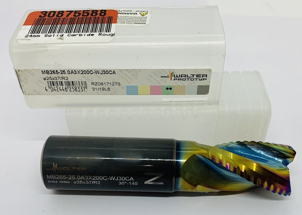 Walter-Prototyp MB265-25 Solid Carbide Roughing End Mill 3 Flute  Axial Coolant