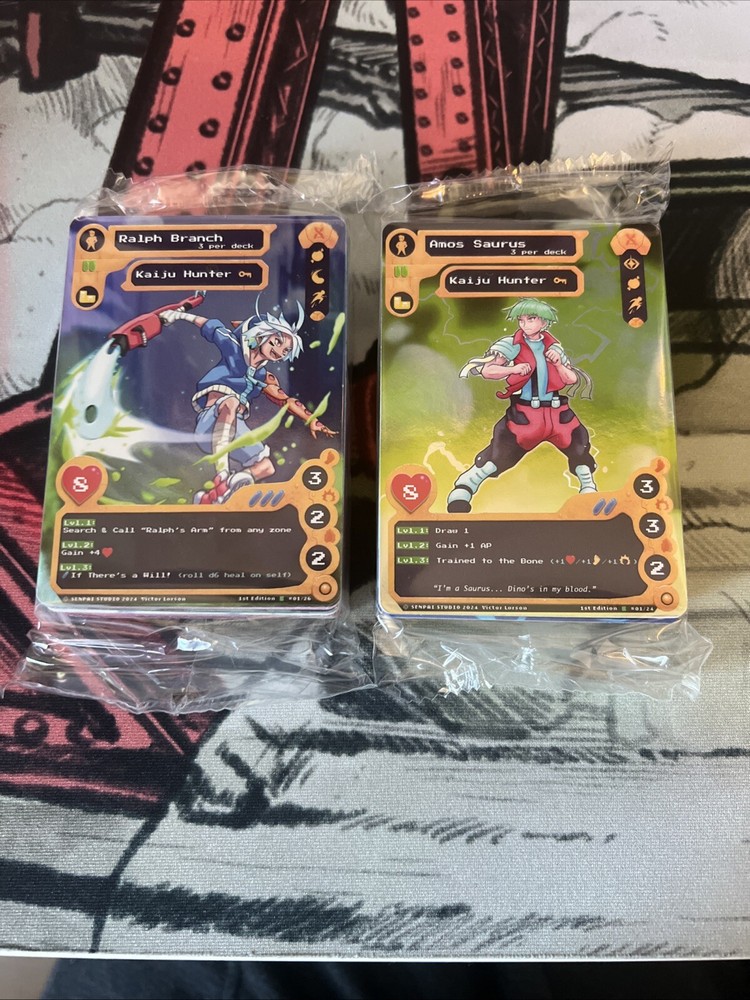 NomNom Verse TCG Kickstarter Starter Decks Ralph And Amos Bundle - New