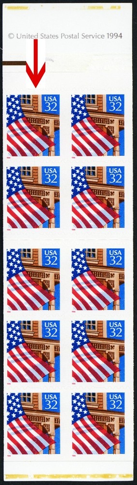 2921a, MNH 32¢ Misperforated Error Single Pane In Booklet - Stuart Katz