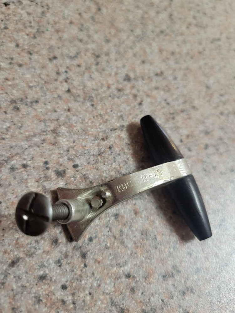 nickel mid century modern drawer pull/handle