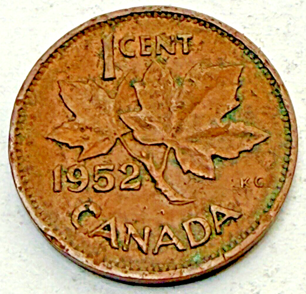 1952 Canada Cent Penny George VI