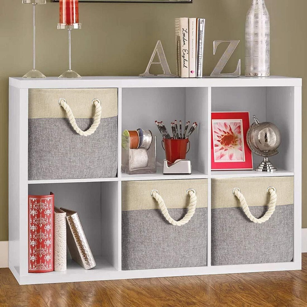 3pack Large Foldable Storage Binscollapsible Sturdy Cationic Fabric Organizing