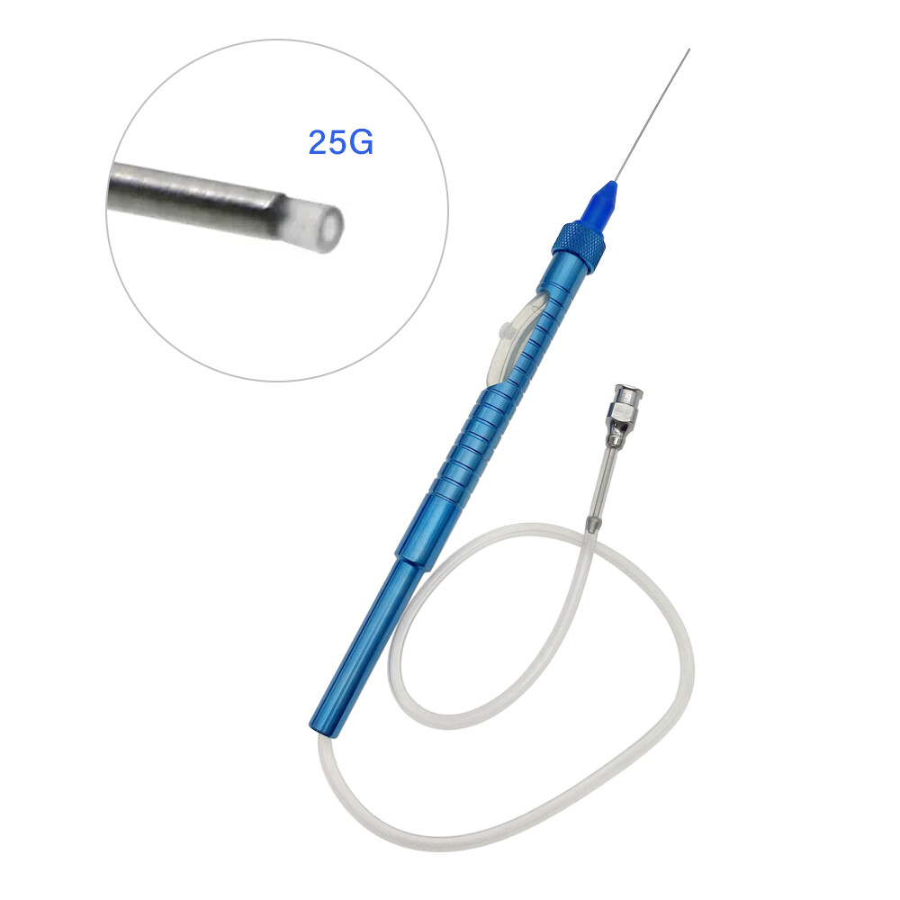 Titanium Eye Handle Backflush Handle Aspiration Flushing Needle 23G 25G