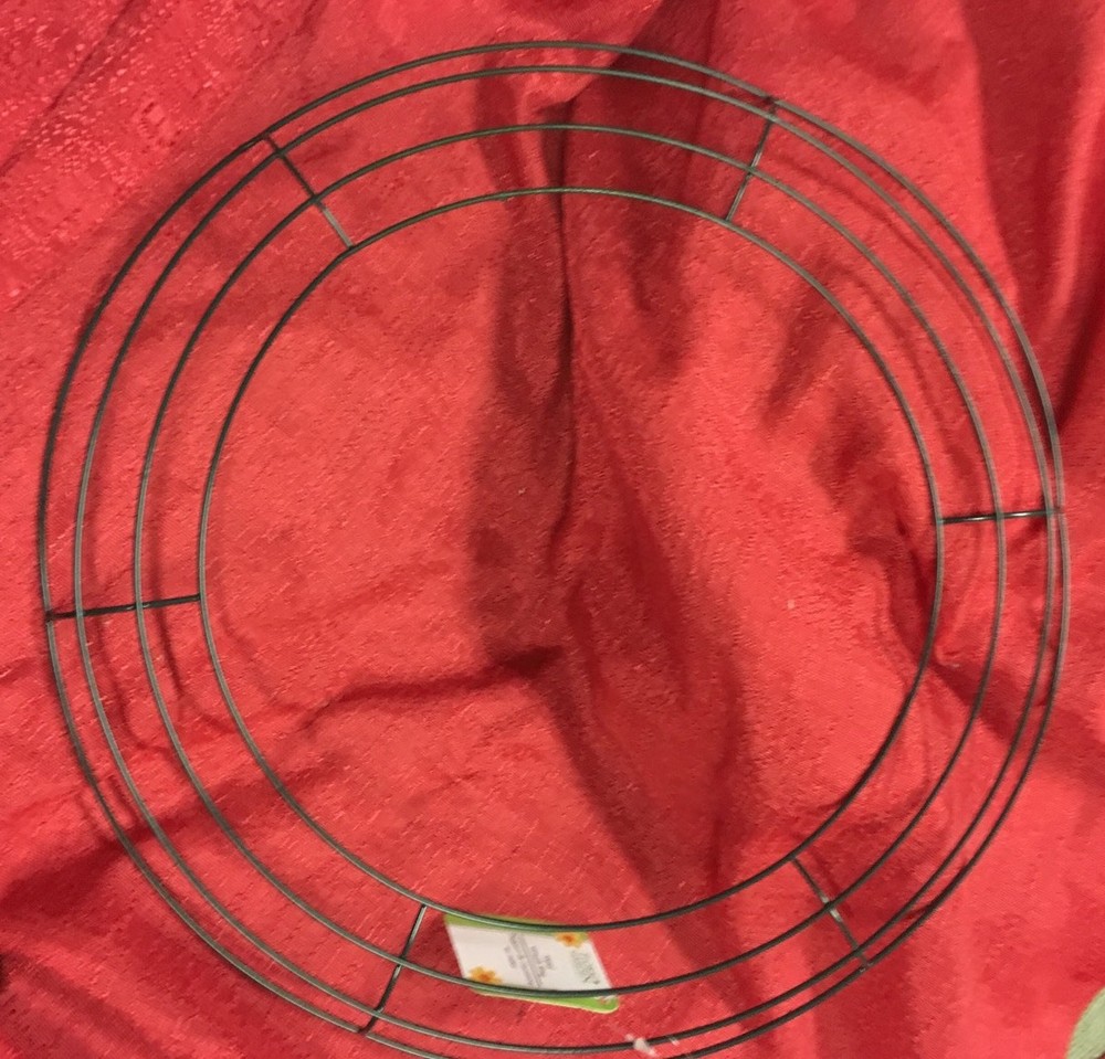 14" Round Metal Wreath Frame Ring DIY Macrame Floral Crafts Wire Form
