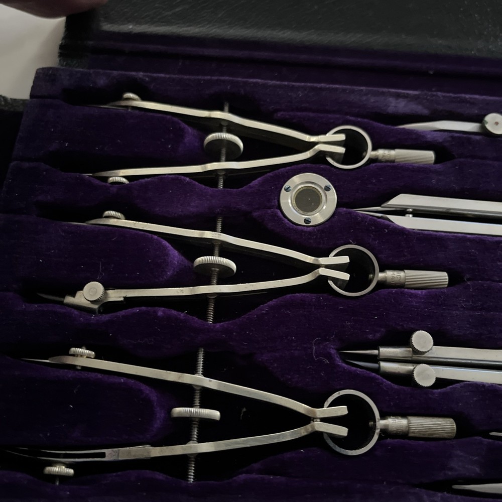 Germany; Gramercy Import Co., Vintage Drafting Set Complete With Case