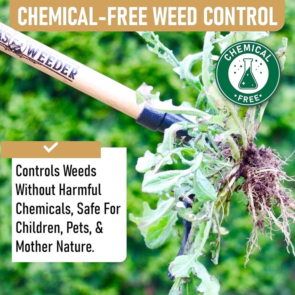 Eco-Friendly 4-Claw Steel Weed Puller Tool - Effortless Gardening Solution