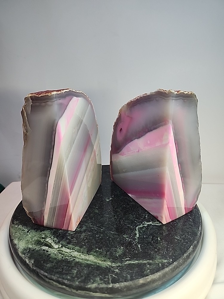 Bookends Beautiful Pinkgrey Stones