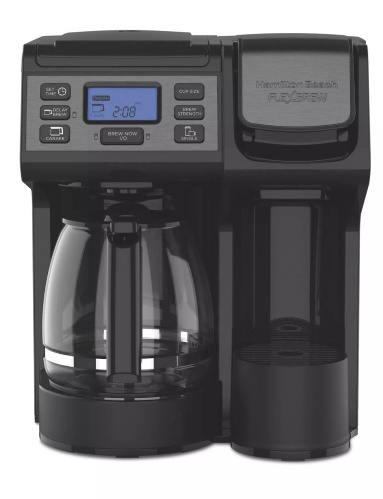 Hamilton Beach Flexbrew 2-Way Single Serve Coffee Maker, 12 Cup, K-cup, NEW