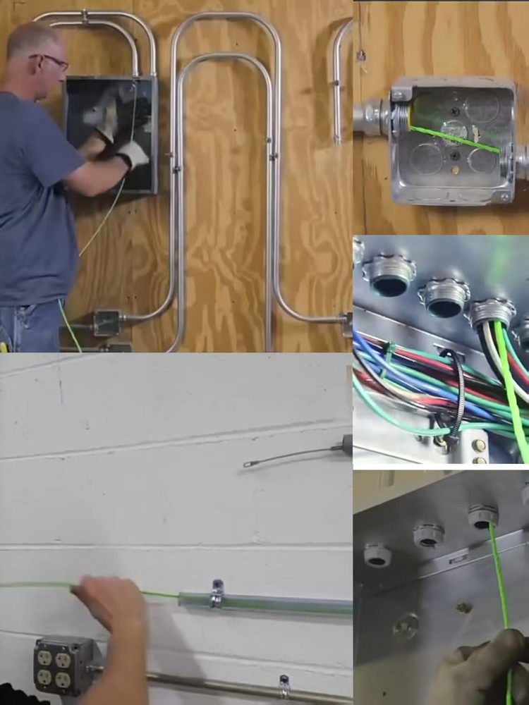 Fish Tape Wire Puller through Wall Wire Threader Fish plus Fish Cable Fastener w