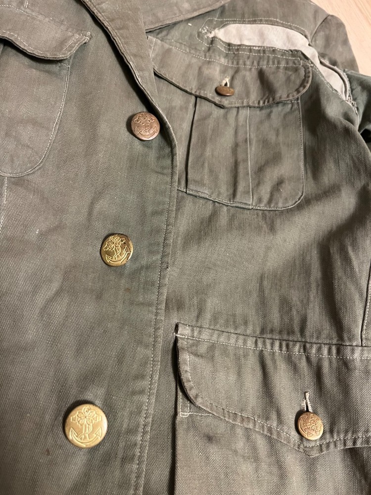 ORIGINAL WW2 JAPANESE NAVAL LANDING FORCE 3 BUTTON JACKET!!