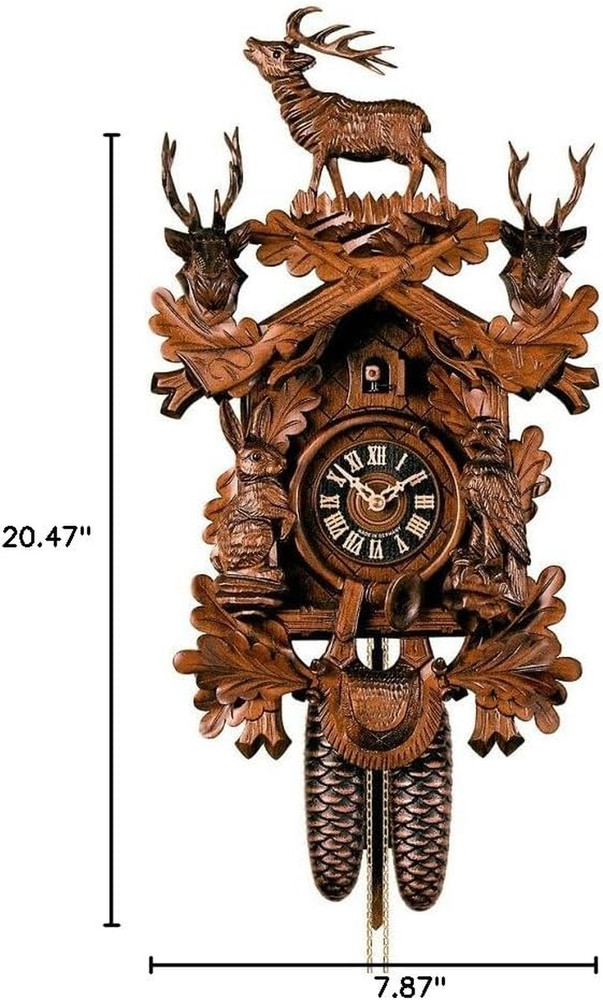 Cuckoo Clock Hunting Clock, Standing Deer