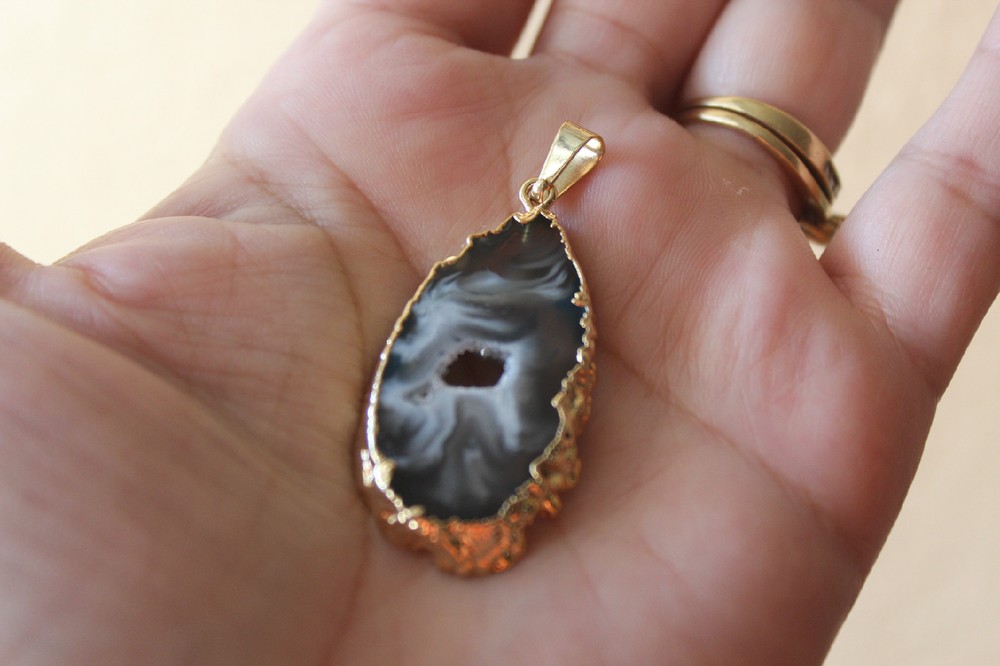Geode Slab Small Pendant from Brazil R223