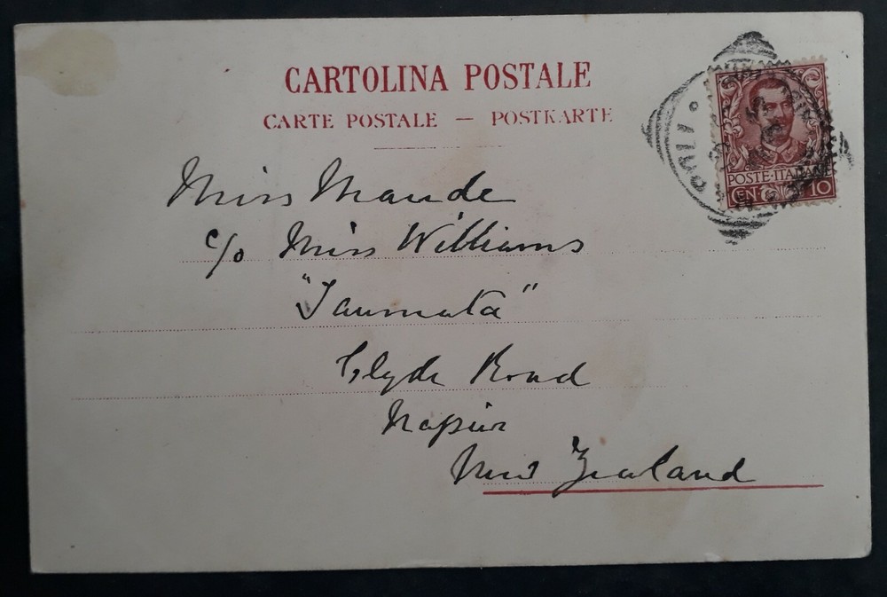 1905 Italy Postcard-Vegetable Vendors ties 10c Stamp cd Naples