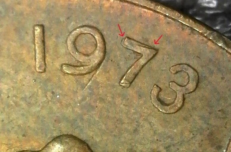 1973 Mexico 5 Centavos w/ Double Die DDO & DDR Error Inv#E5427