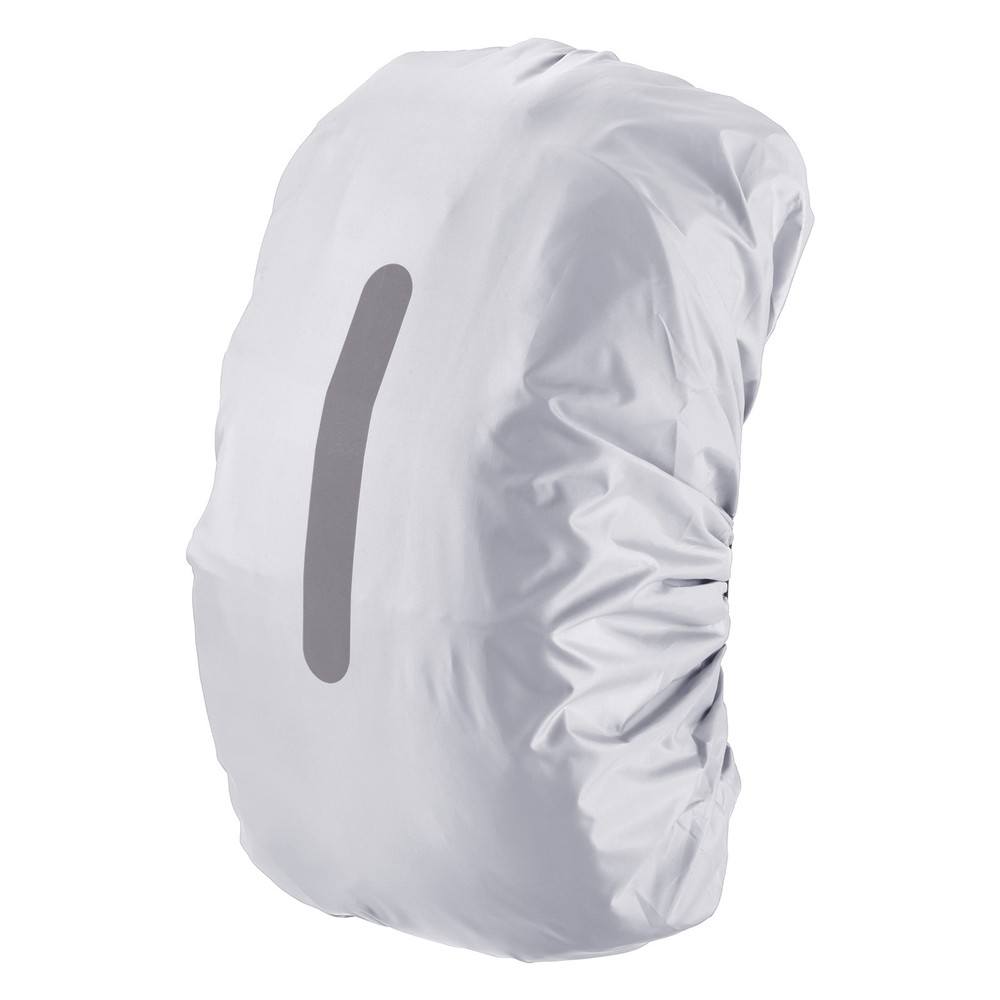 40L-50L Bag Rain Cover with a Vertical Reflective Strap [Silver]