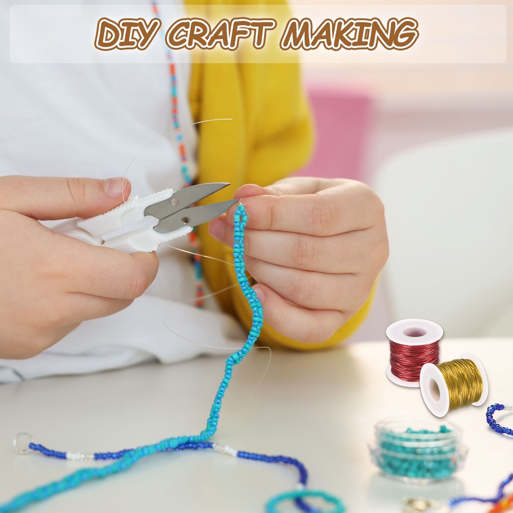 1mm Metallic Elastic Cords,Red, 27 Yards Each