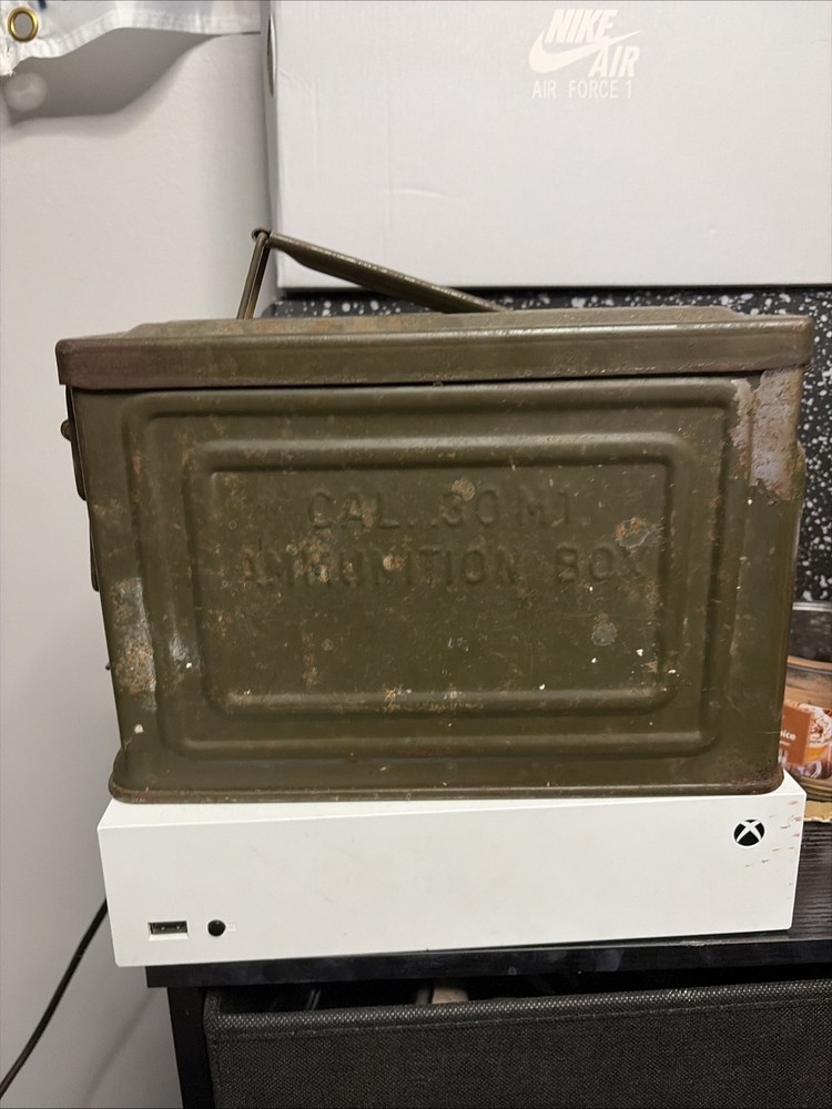 Old Millitary Ammo Box Metal Case