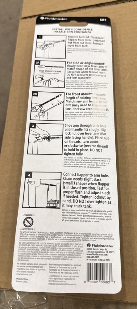 Fluidmaster Plastic Flush Handle 683 - 2 Pack