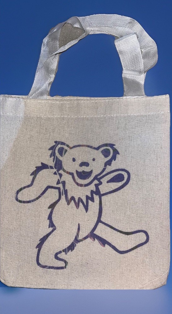 Handmade Grateful Dead Dancing Bear Canvas Bag
