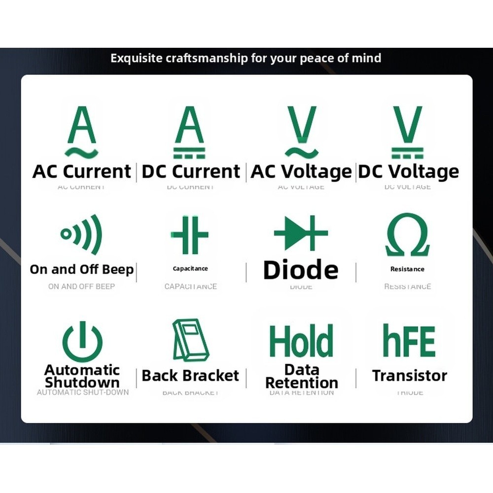 For ANENG DT9205A Digital Multimeter Auto Range with Protective Silicone Sleeve
