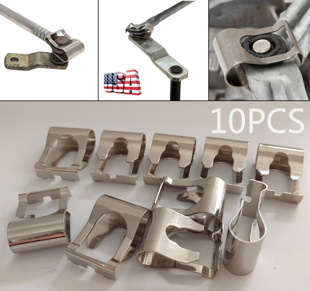 10 Pcs Universal Front Windshield Windscreen Wiper Link Linkage Rods Repair Clip