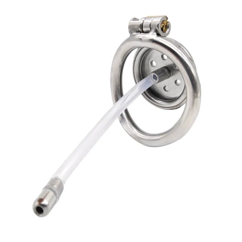 Small Flat Lock Chastity Device with Arc Ring Chastity‬ Cage Preventing Cheating