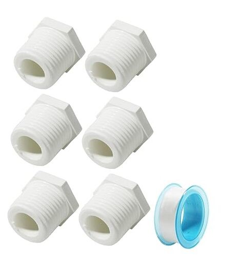 Zlirfy 1/2 Inch NPT Water Heater Drain Plug - 6 Pieces, Compatible With RV