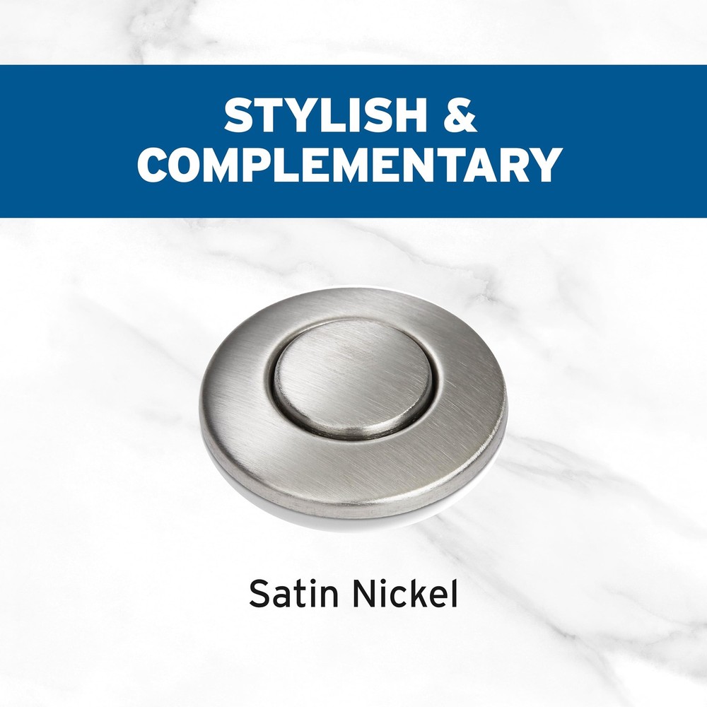 InSinkErator Garbage Disposal Air Switch Kit, Single Outlet, Satin Nickel