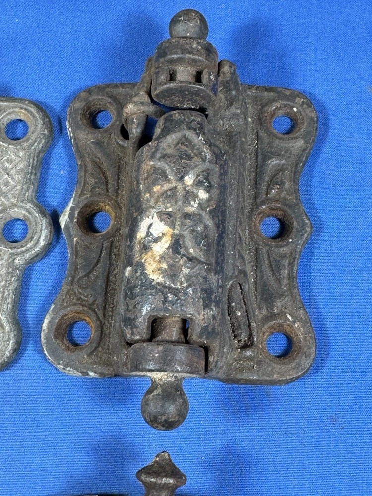 4 Different Spring Loaded Hinges, Full Working Condition, Screen Door Hardware