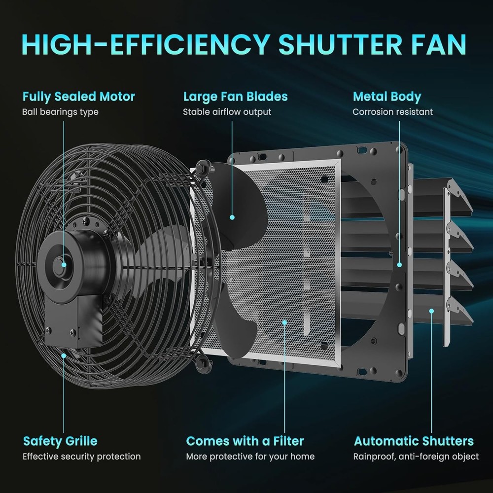 HG Power Shutter Exhaust Fan