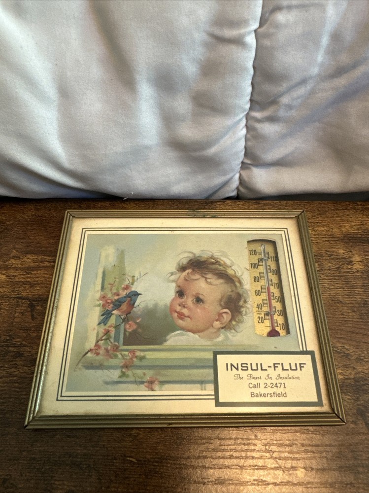 Vintage Insul-Fluf Advertising Thermometer
