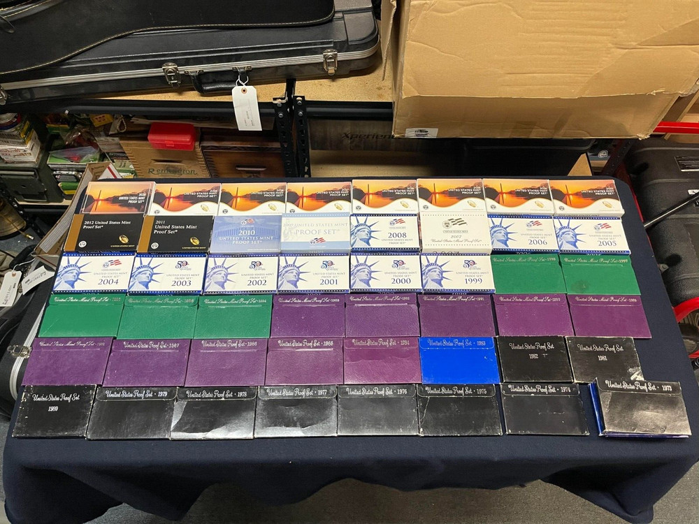 1968 Through 2020 U.S. Proof Sets (53 Different Sets)