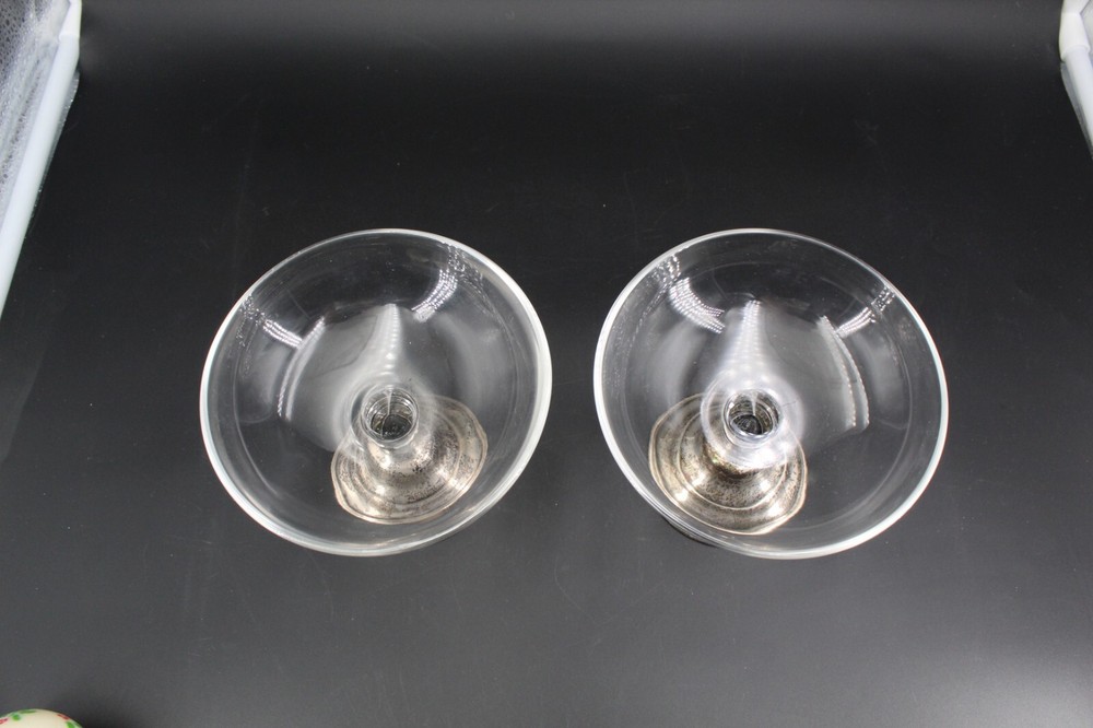 Set of 2 Vintage Sterling Silver Footed Compote/Candy Dish Solid Sterling