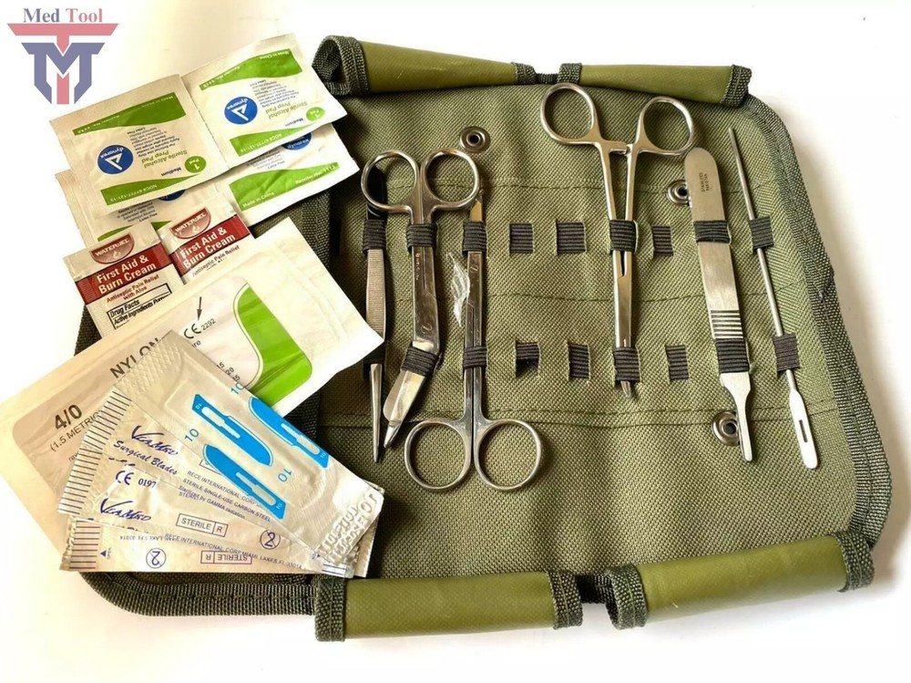 Basic Surgical Suture Kit, First Aid Set, Emergency Kit, Trauma Survival Pack
