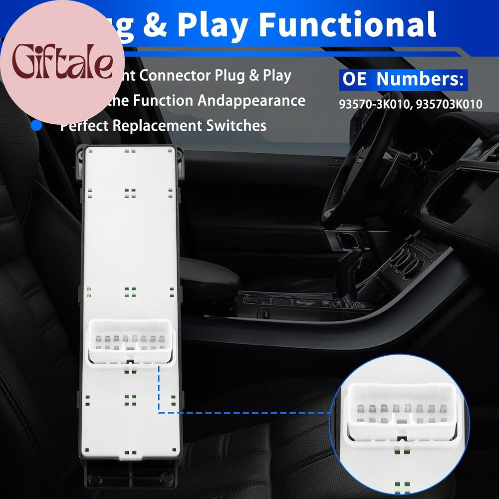 Upgraded Master Power Window Switch For:-Hyundai Sonata 2005 2006 2007, Front Le