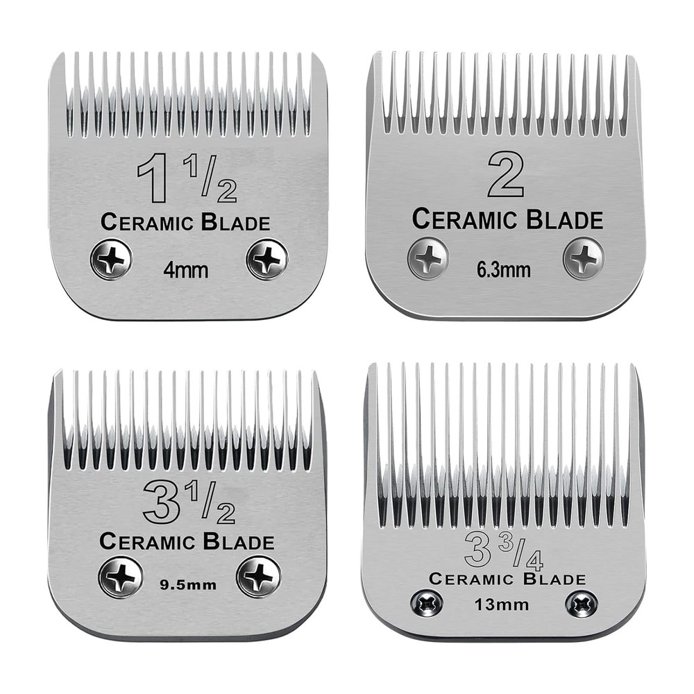4-Pack Replacement Blades for Andis & Oster Clippers