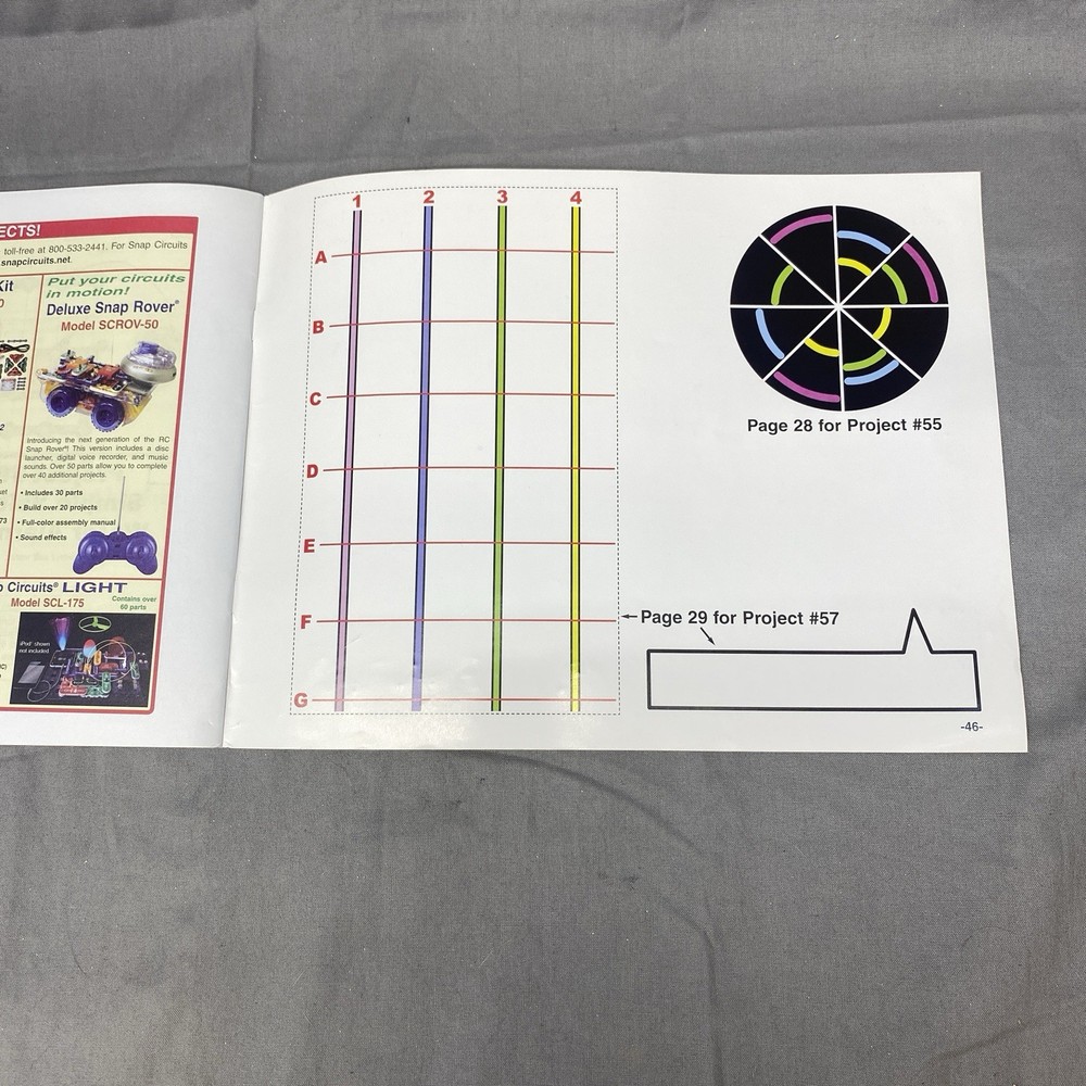 ELECTRONIC SNAP CIRCUITS Projects 1-101 instruction manual ONLY..2012