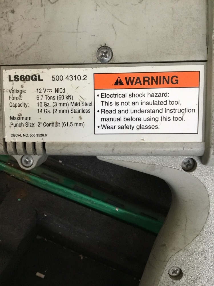 GREENLEE Gator LS60GL With Bits & 12v Battery