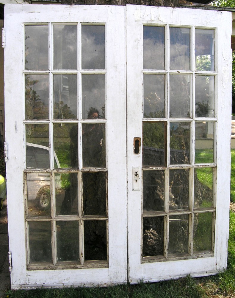 vintage antique French Double Doors —— set —— solid wood