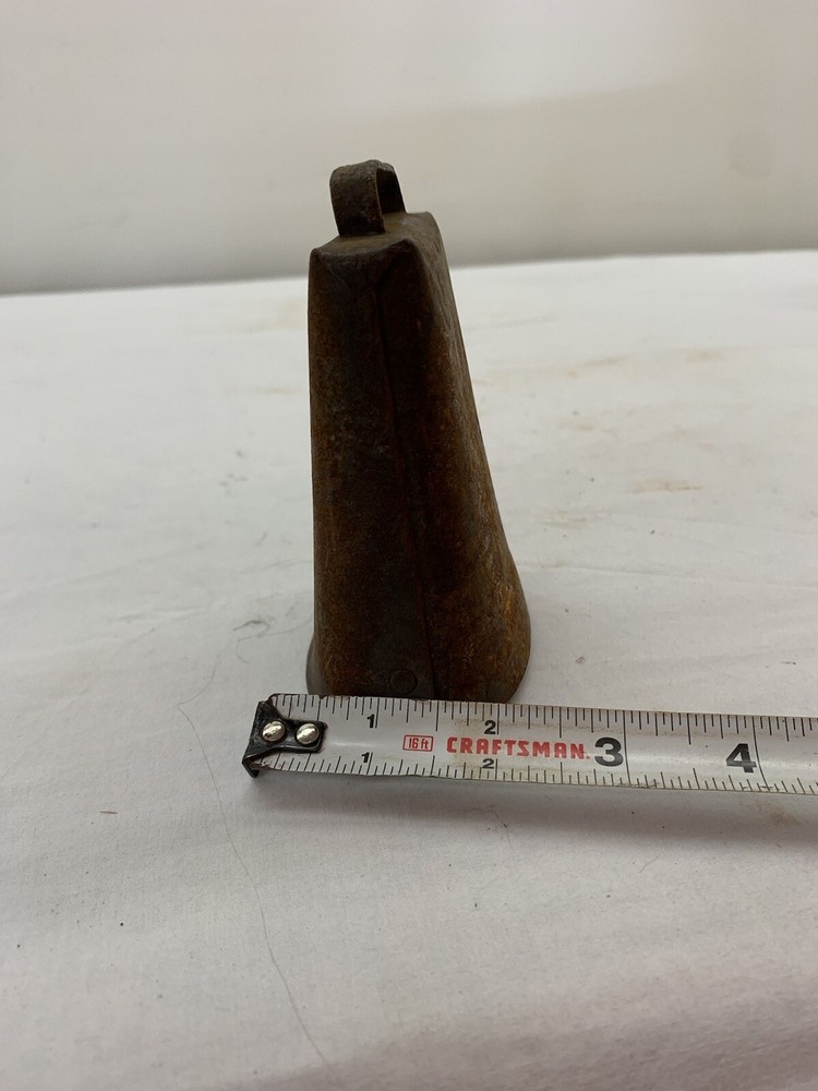 Genuine Antique Hand Wrought Riveted Cow Bell  Complete W/Original Clapper NICE!