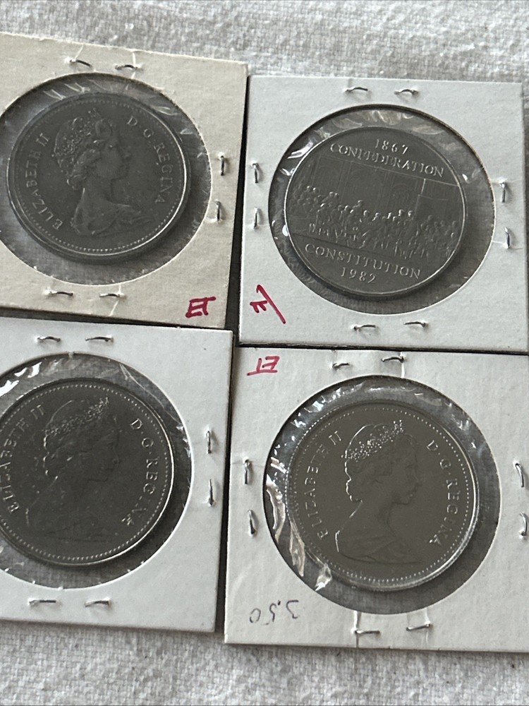 Canada 1976, 1982, 1983, 1987 DOLLAR (4 Coins)